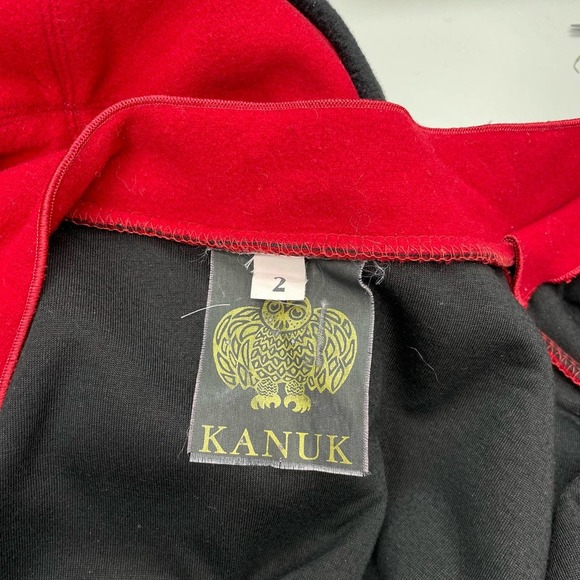 KANUK Vintage 100% Wool Set Top &  Hat Sz 2 Red - Picture 11 of 12